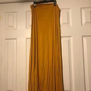 Lula Roe mustard maxi skirt